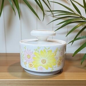 VINTAGE NORITAKE CRAFTONE Potpourri Jar w/ Lid “Potpourri 8776” Floral Canister